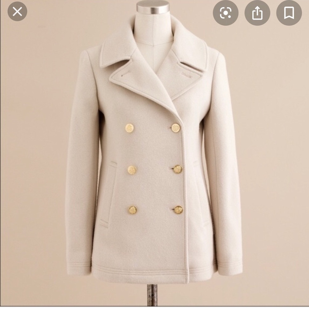 Jcrew Majesty Peacoat in Stadium Cloth 00P